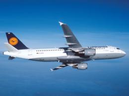Склейка М1:144, Airbus A320 Lufthansa, Revell, пластик
