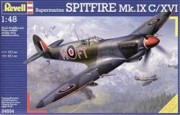 Склейка М1:48,Supermarine Spitfire Mk.IX C/XVI , Revell, пластик