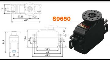 Сервомашинка цифровая Futaba S9650 Digital мини, 26гр.