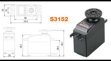 Сервомашинка Futaba S3152, цифровая, 6.3 кгc / 0.18 сек / 60⁰ / 6 в.