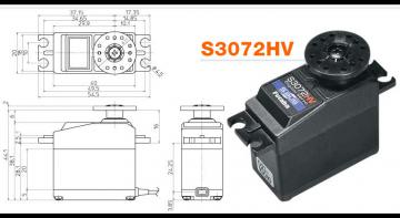 Серво Futaba -S3072-HV (7,4в) -S.Bus  0.15с / 6.5кг, стандарт, цифр., 