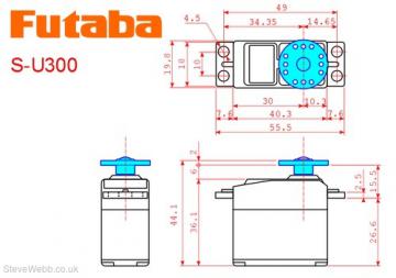 Сервомашинка FUTABA S-U300, цифровая, стандартная, S.BUS2 